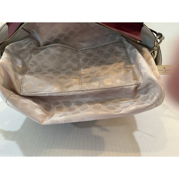 Kate Spade Cedar Street Hayden Satchel Crisp Linen/Merlot W/ Straps MSRP $278 - Picture 15 of 16